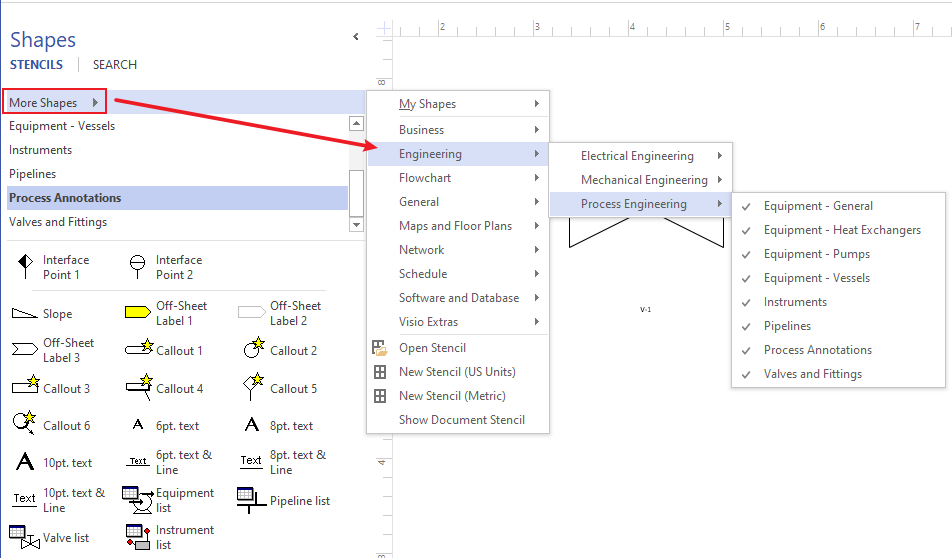 Diagrama de flujo de procesos en Visio