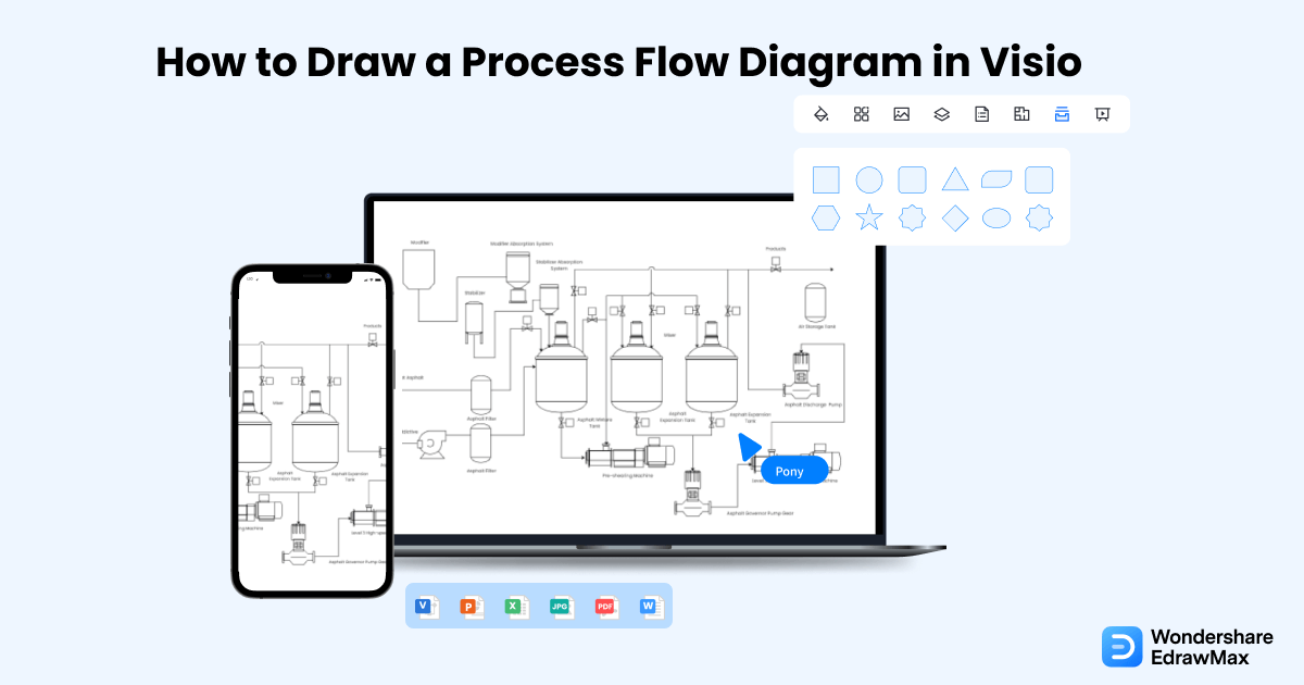 How To Draw A Process Flow Diagram In Visio Edrawmax