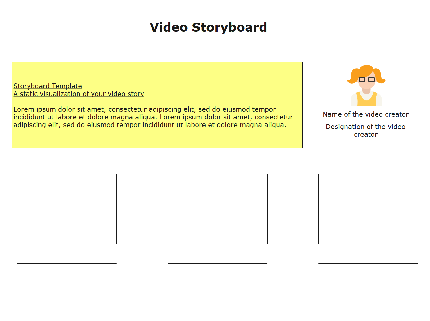 Storyboard vidéo