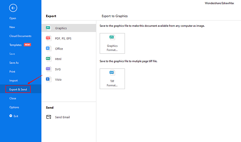 Save or export org structure in EdrawMax