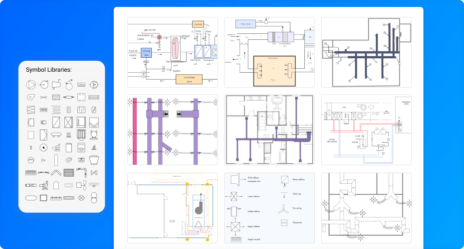 hvac mechanical drawing symbols