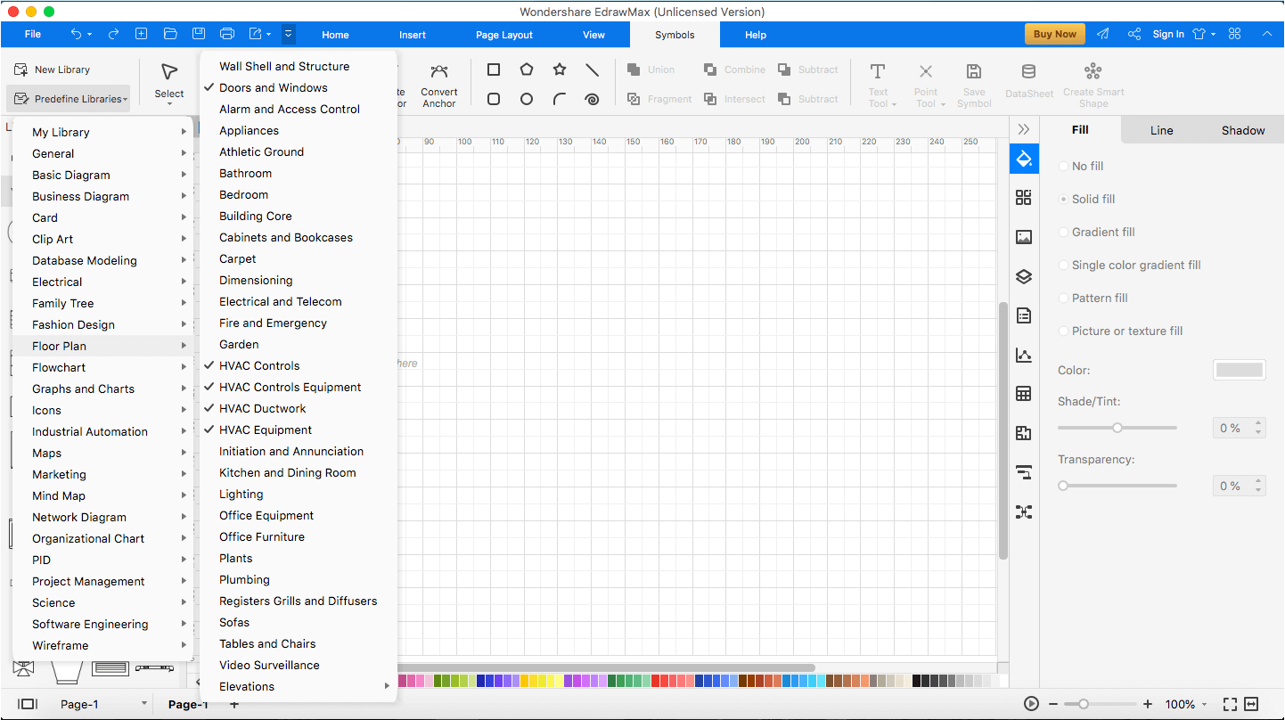 find hvac plan symbol