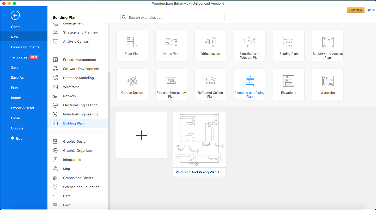 select hvac plan template