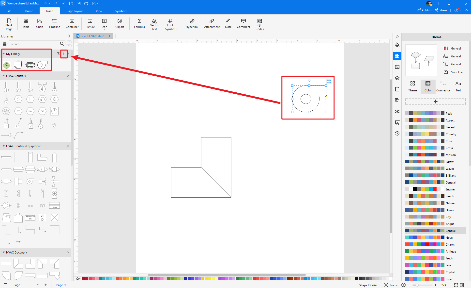 how to create more HVAC symbols