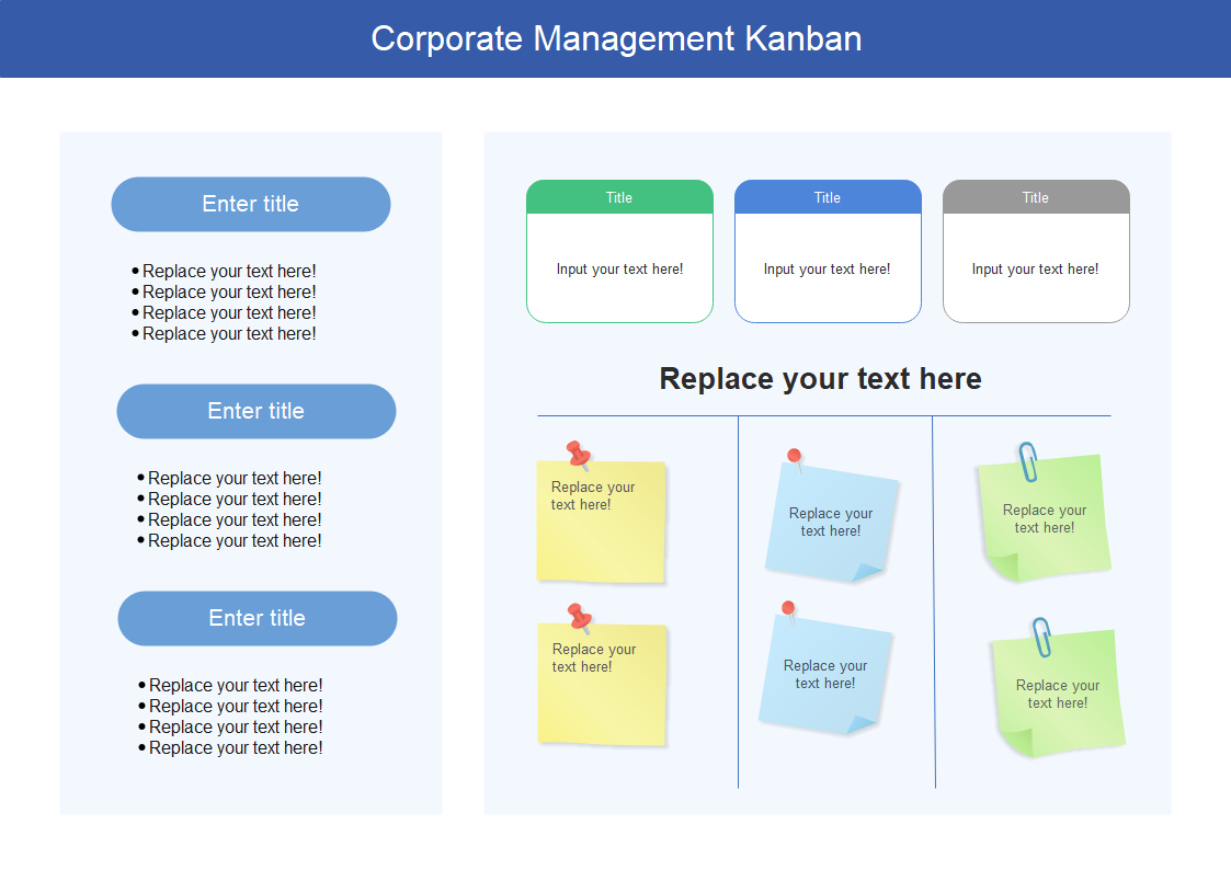 Kanban de gestão corporativa