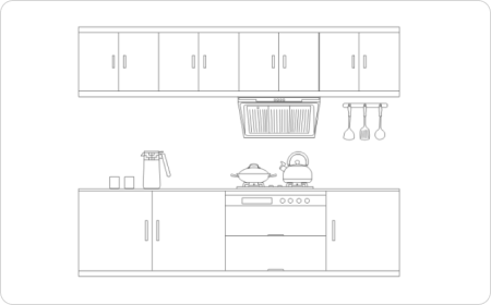 Modello di layout di cucina