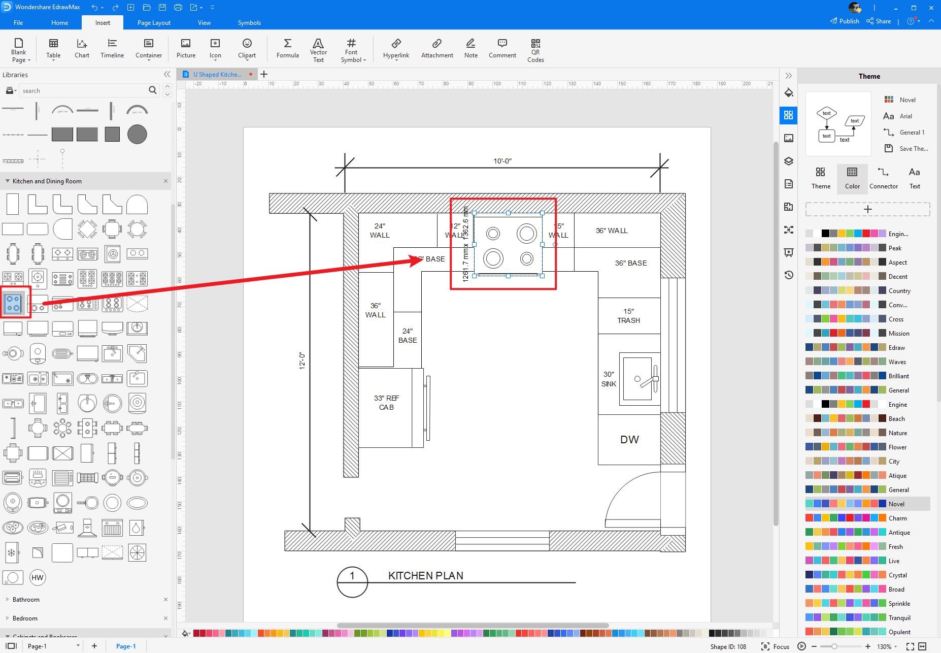 how to use kitchen floor plan symbols
