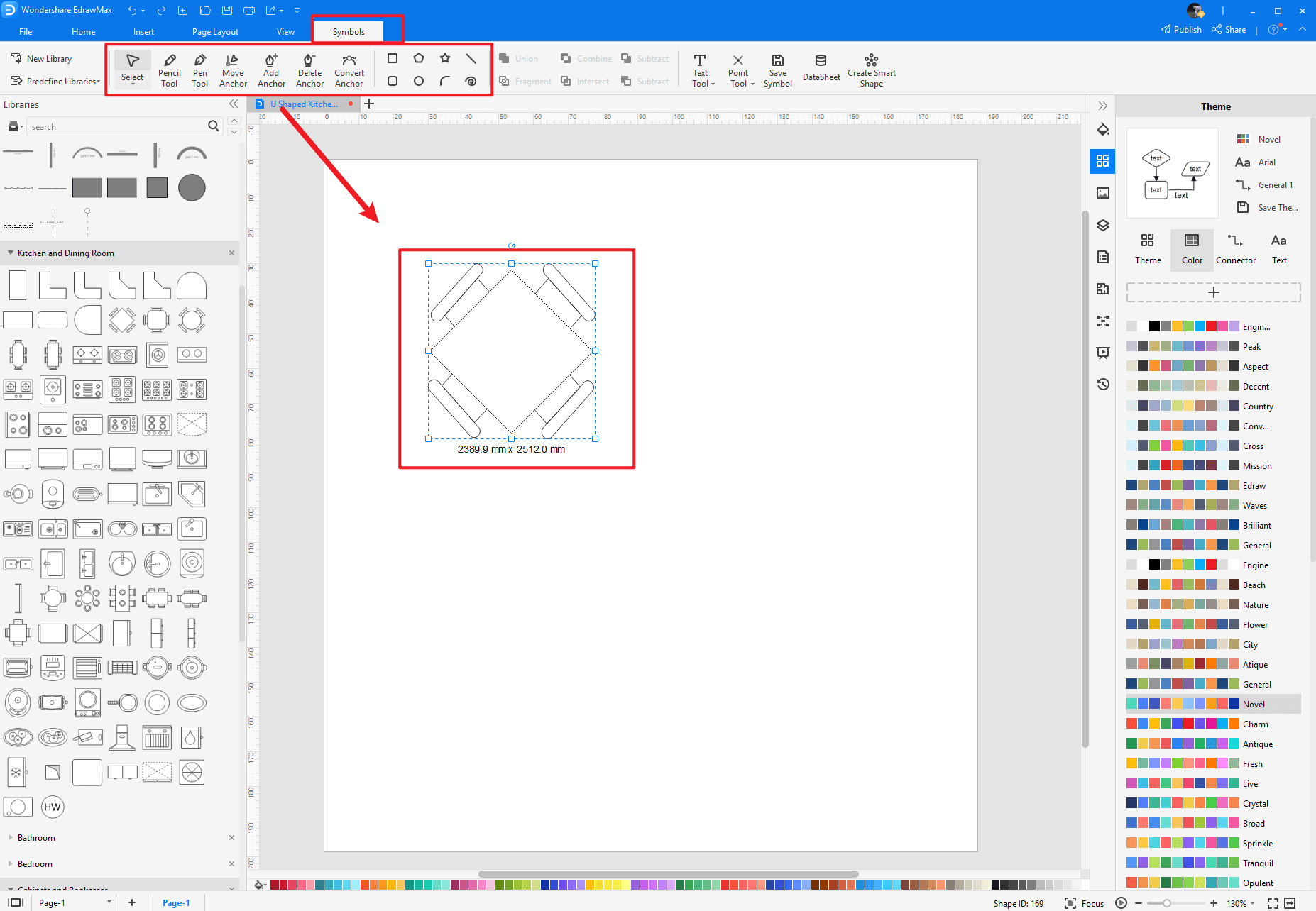 how to create more kitchen floor plan symbols