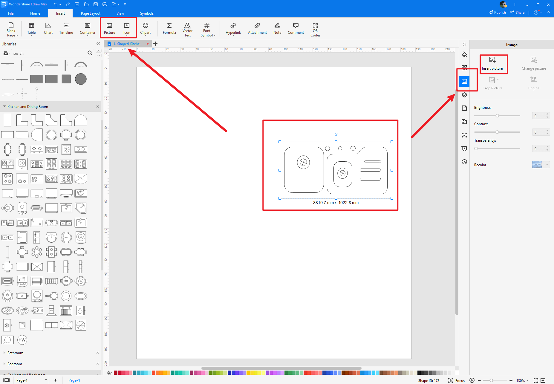 how to create more kitchen floor plan symbols