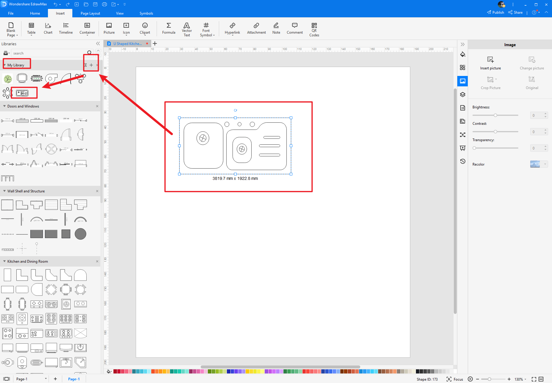 how to create more kitchen floor plan symbols