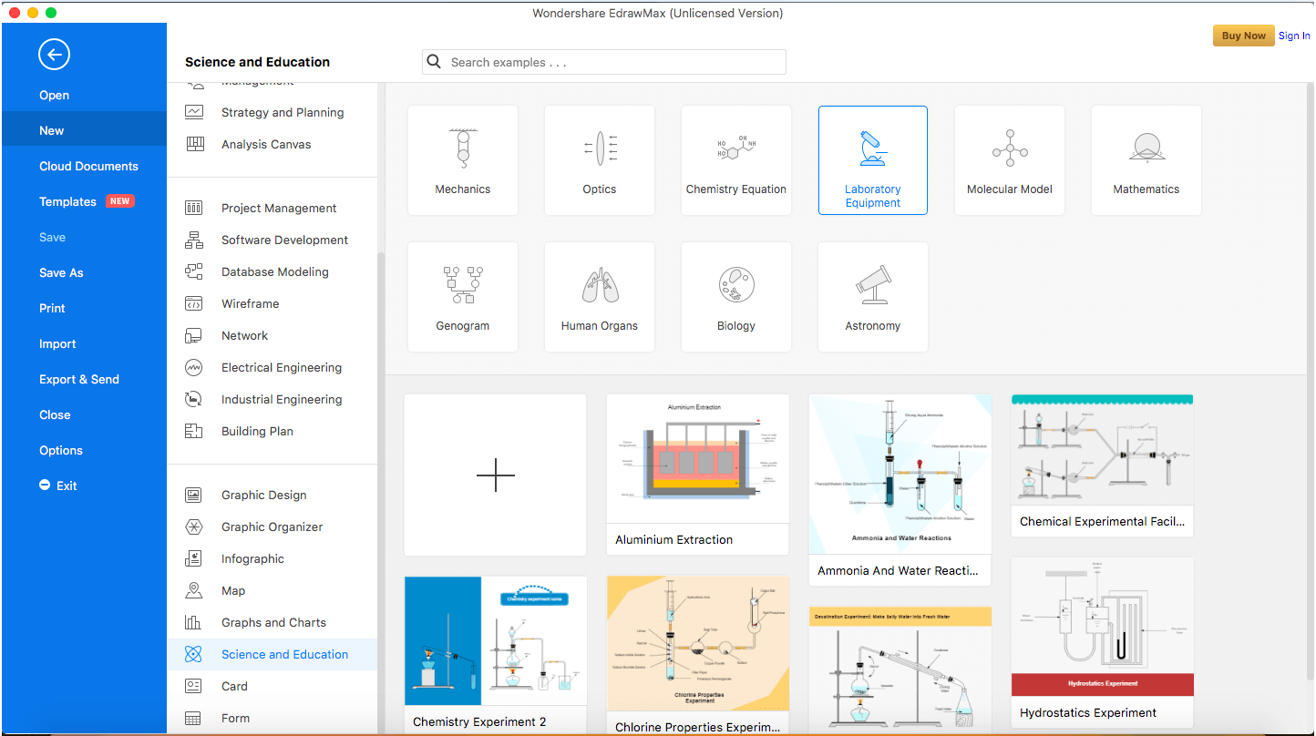 select laboratory equipment in EdrawMax