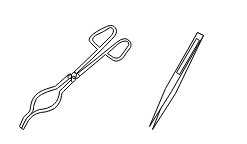 laboratory tongs drawing