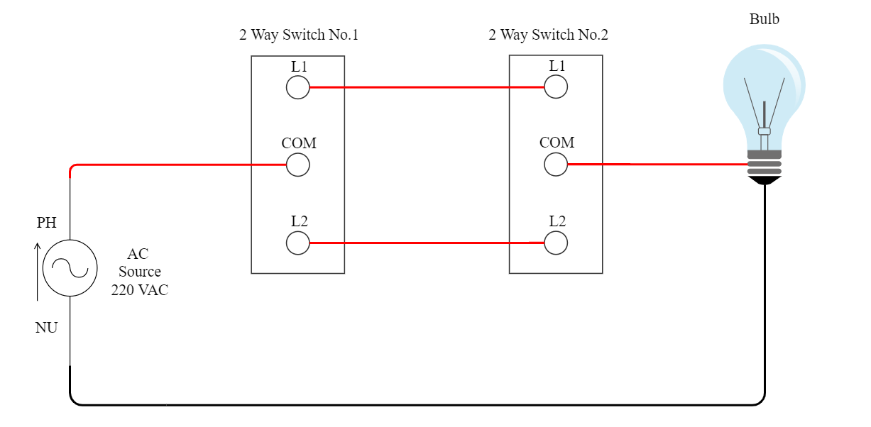 2-way switching wiring diagram