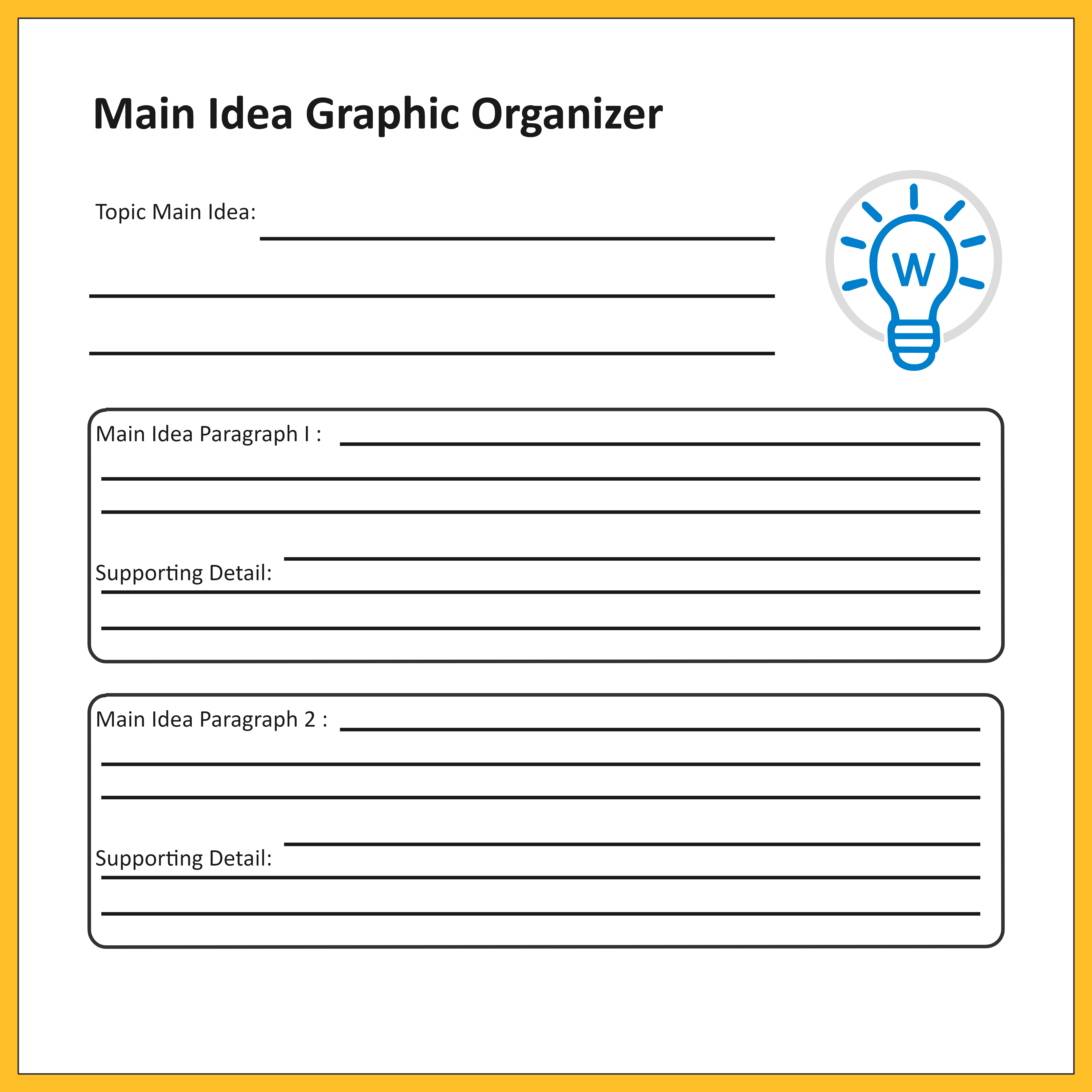 Main Idea Graphic Organizer Main Ideas And Supporting vrogue co