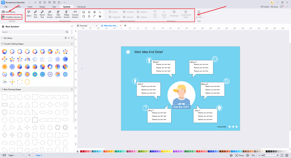 Wie man einen Grafik Organizer für die Hauptidee erstellt