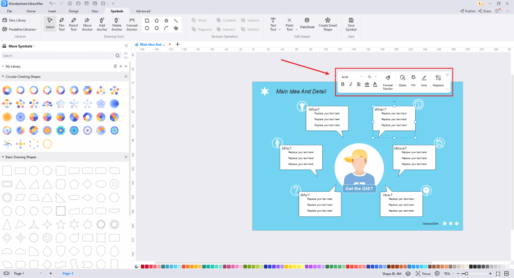 Wie man einen Grafik Organizer für die Hauptidee erstellt