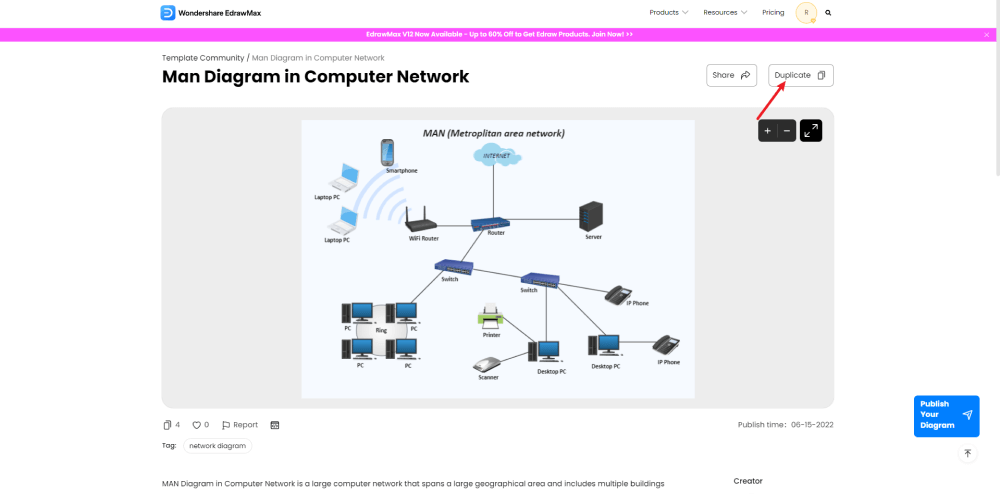 metropolitan area network diagram examples