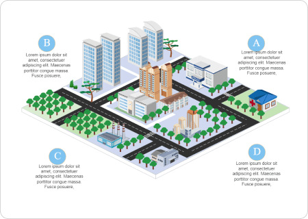 Stadtplan Infografik