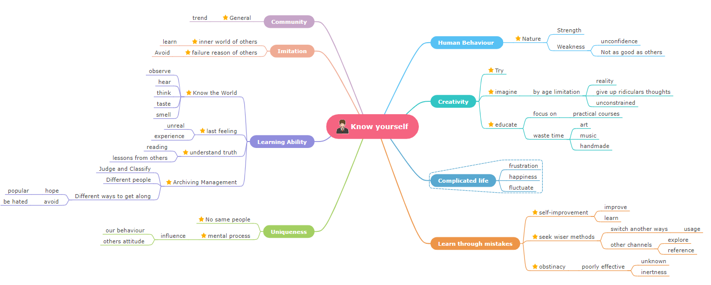 Mapa mental de plan de vida