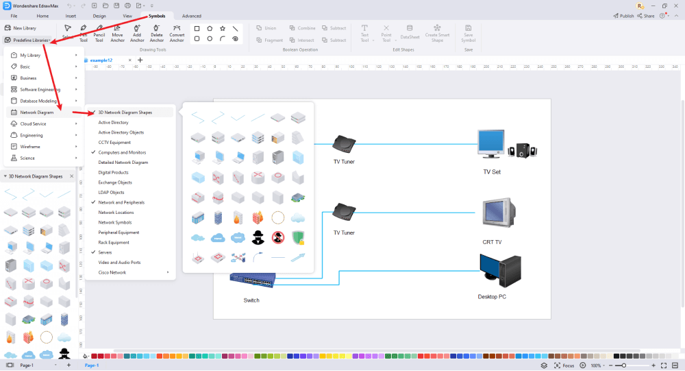 einfaches Computernetzwerkdiagramm