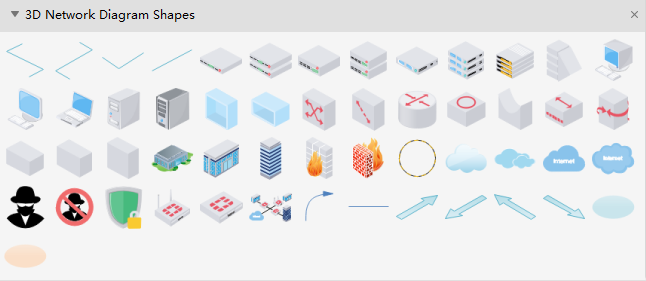 Símbolos de Diagramas de Rede 3D