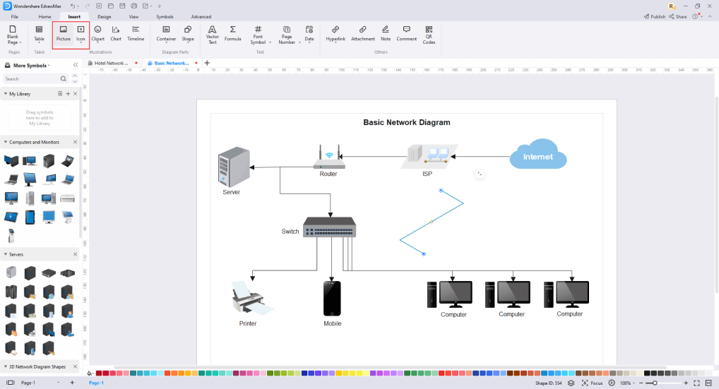 Wie man weitere Symbole für Netzwerkdiagramme erstellt