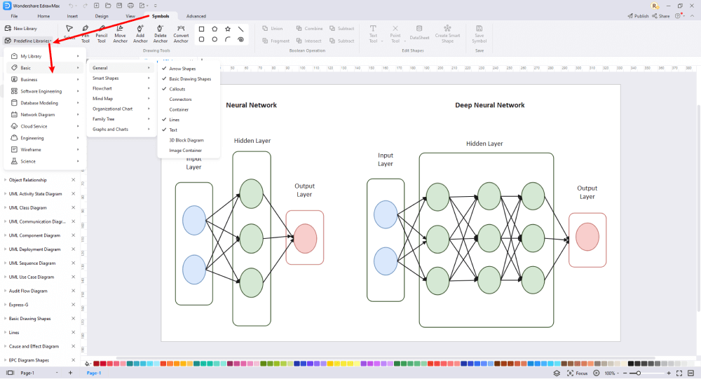 Wie man ein Diagramm eines neuronalen Netzwerks zeichnet