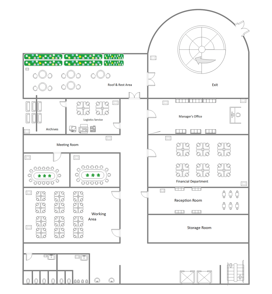 office building floor plans examples