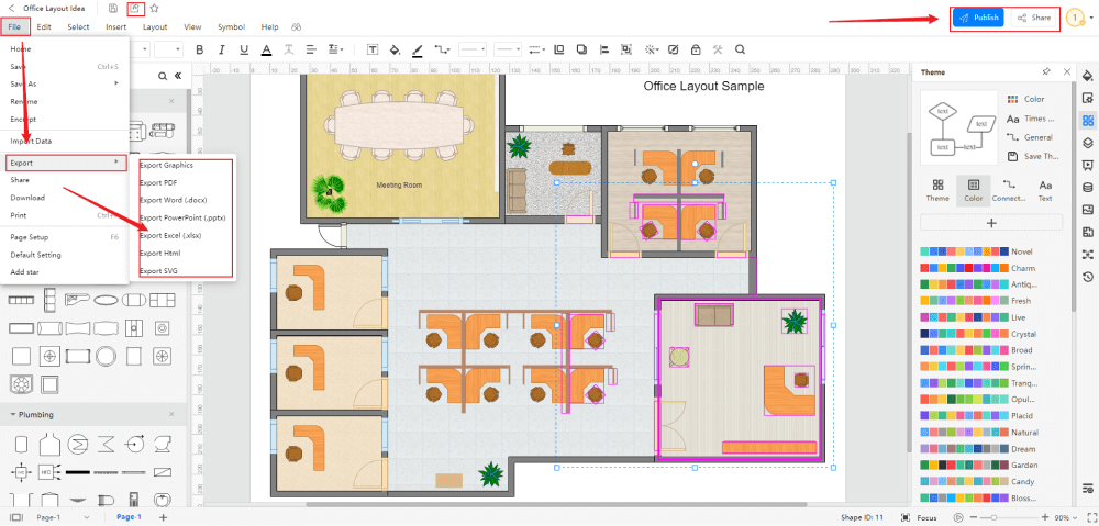 Free Editable Office Layout Examples & Templates 