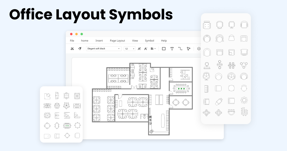 Office Layout Symbols & Meanings | EdrawMax