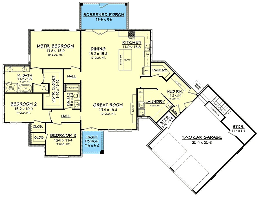 Plano de Planta Abierta de la Cocina