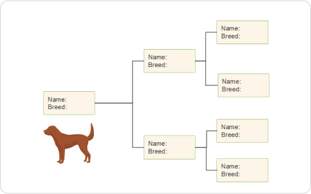 Diagramme généalogique pour chien