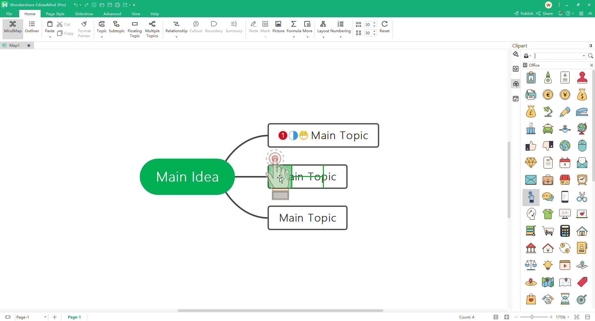 Inserting Background to Mind Map