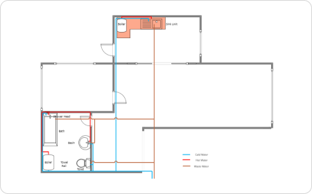 Sanitärplan Grundriss