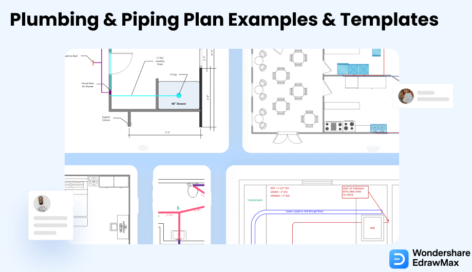 Drafting Template Pipe Combo Template 