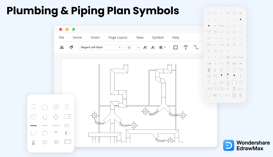 plumbing drawing symbols