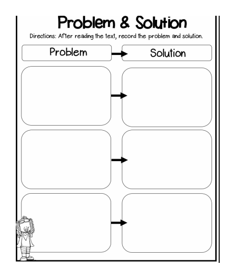 Grafik Organizer für Problem und Lösung