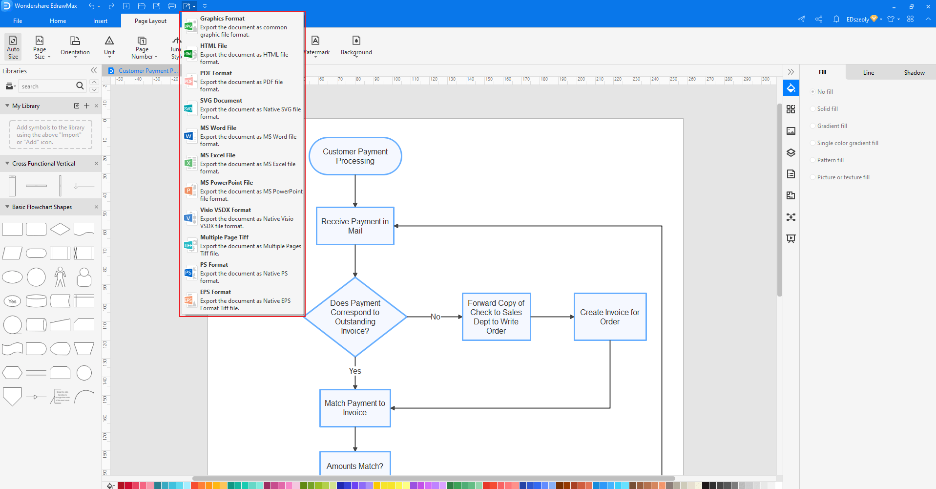 Export your file to multiple formats