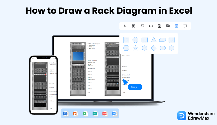 Create a rack diagram excel cover