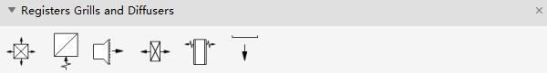 Símbolos del Plano de Techos Reflejados Registros, Parrillas, Difusores 