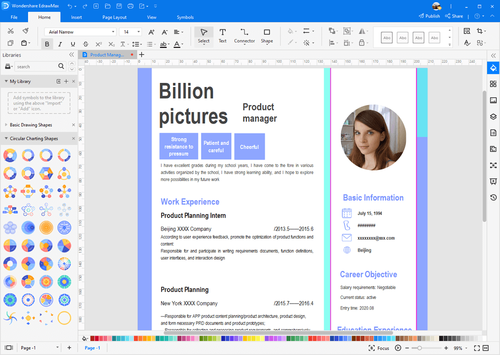 Infografik in EdrawMax