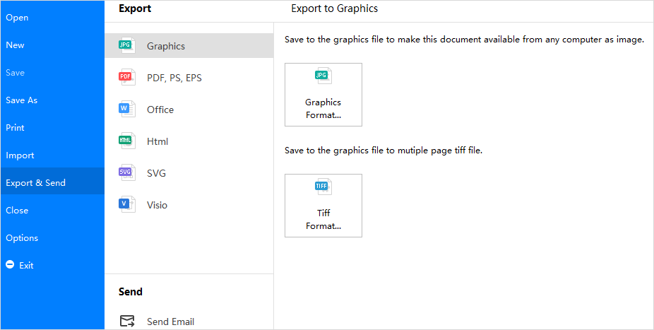 Exportar um diagrama no Edraw Max