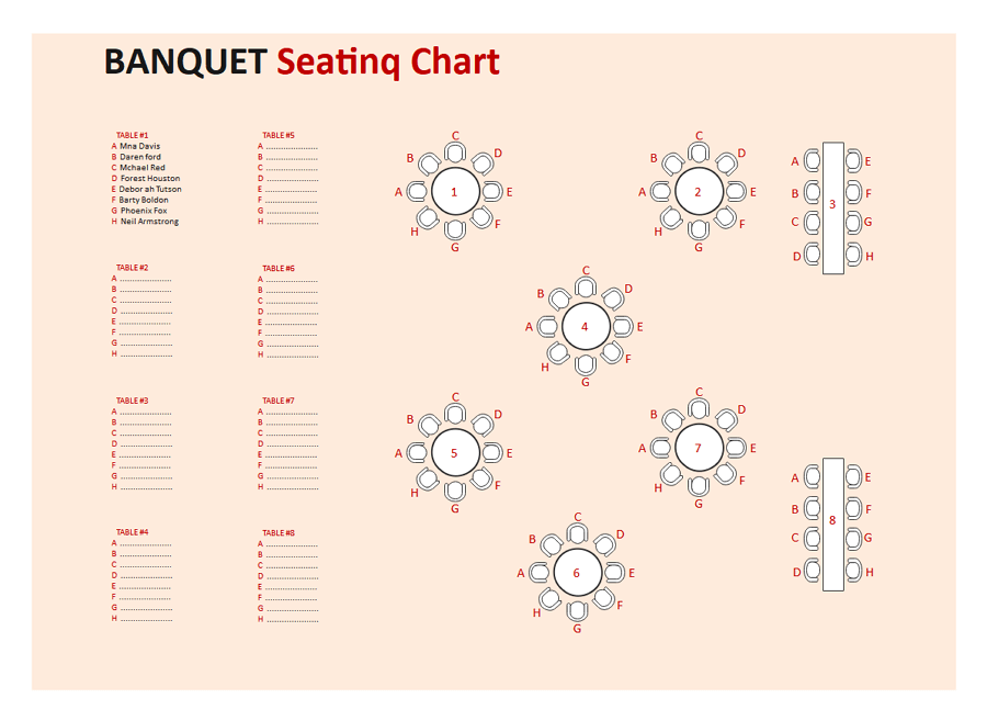 excel seating chart template