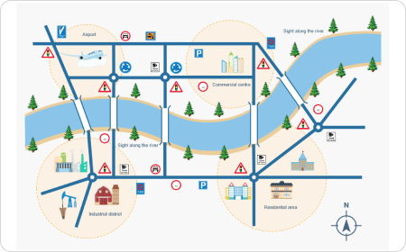 Visualización de las calles de la ciudad