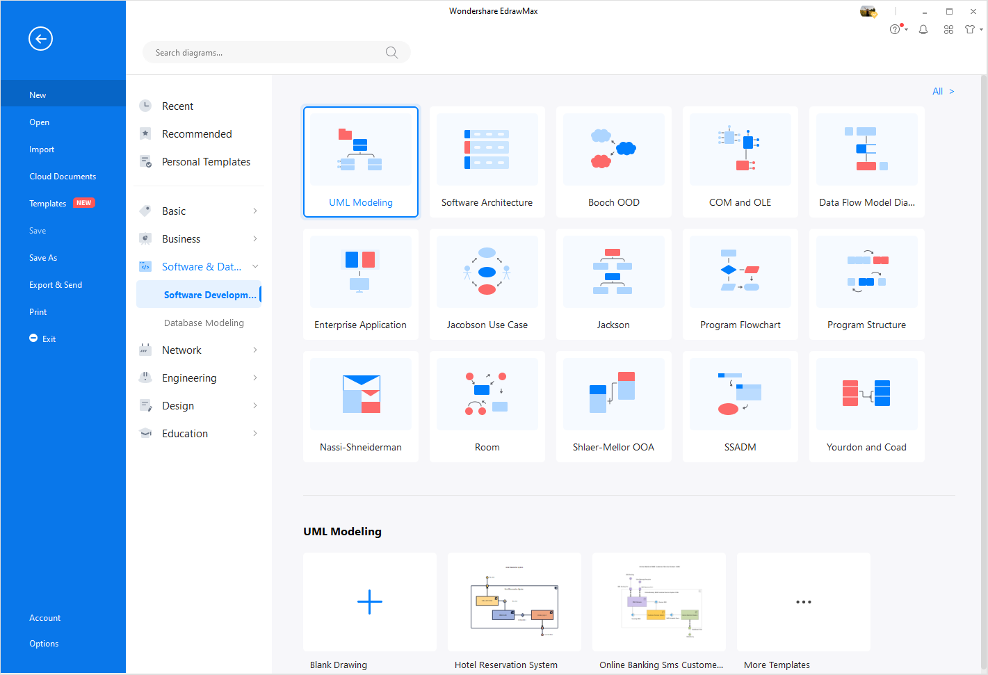 open uml preset templates