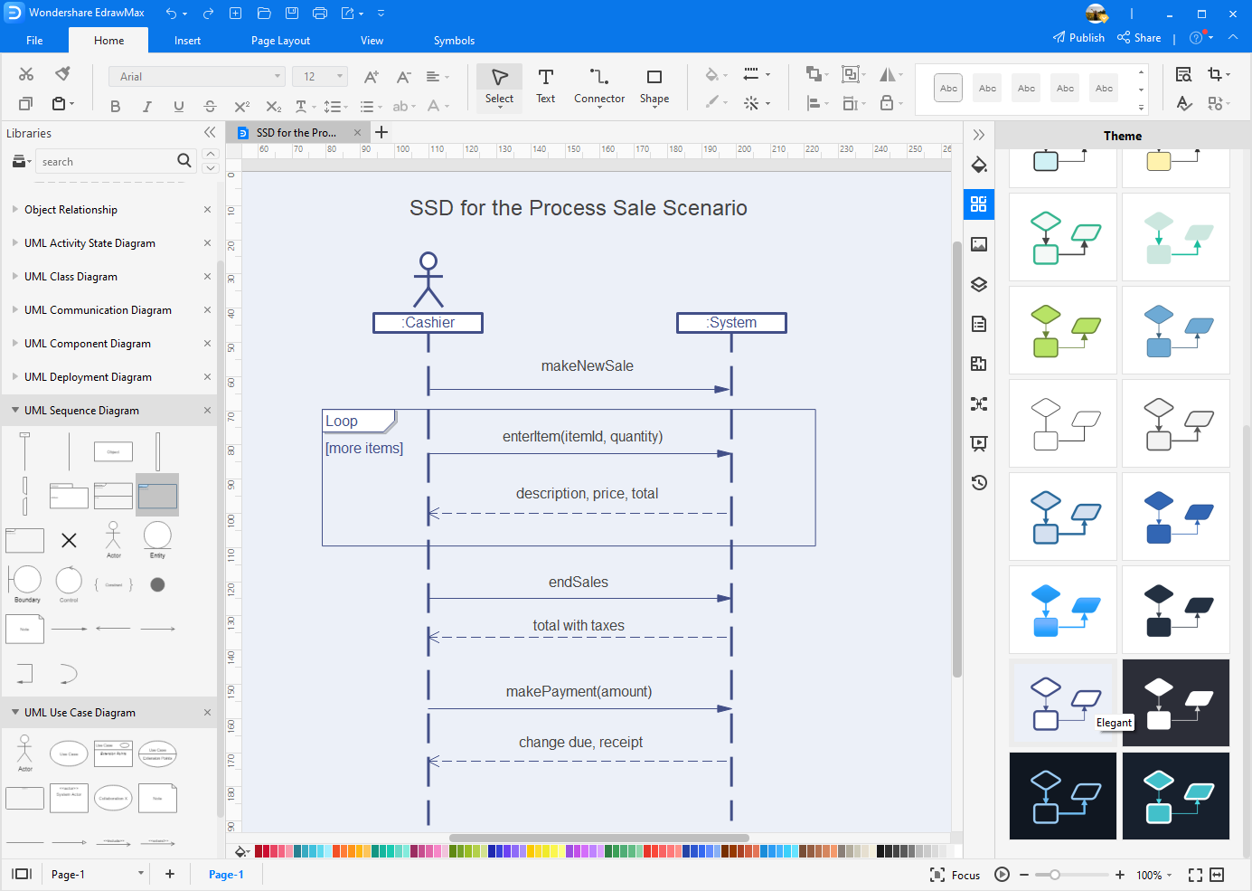 change uml diagram theme