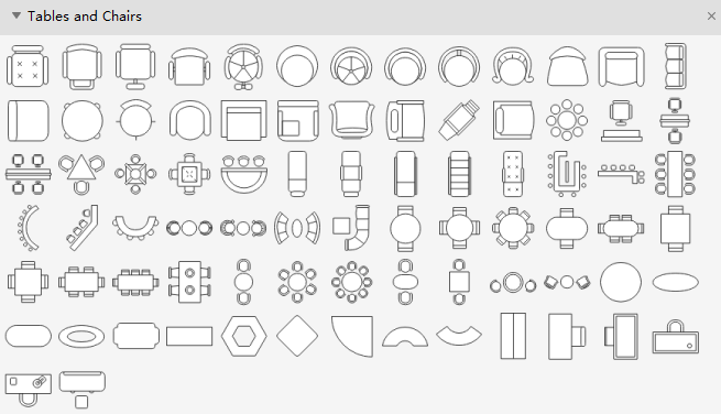 table and chair symbols