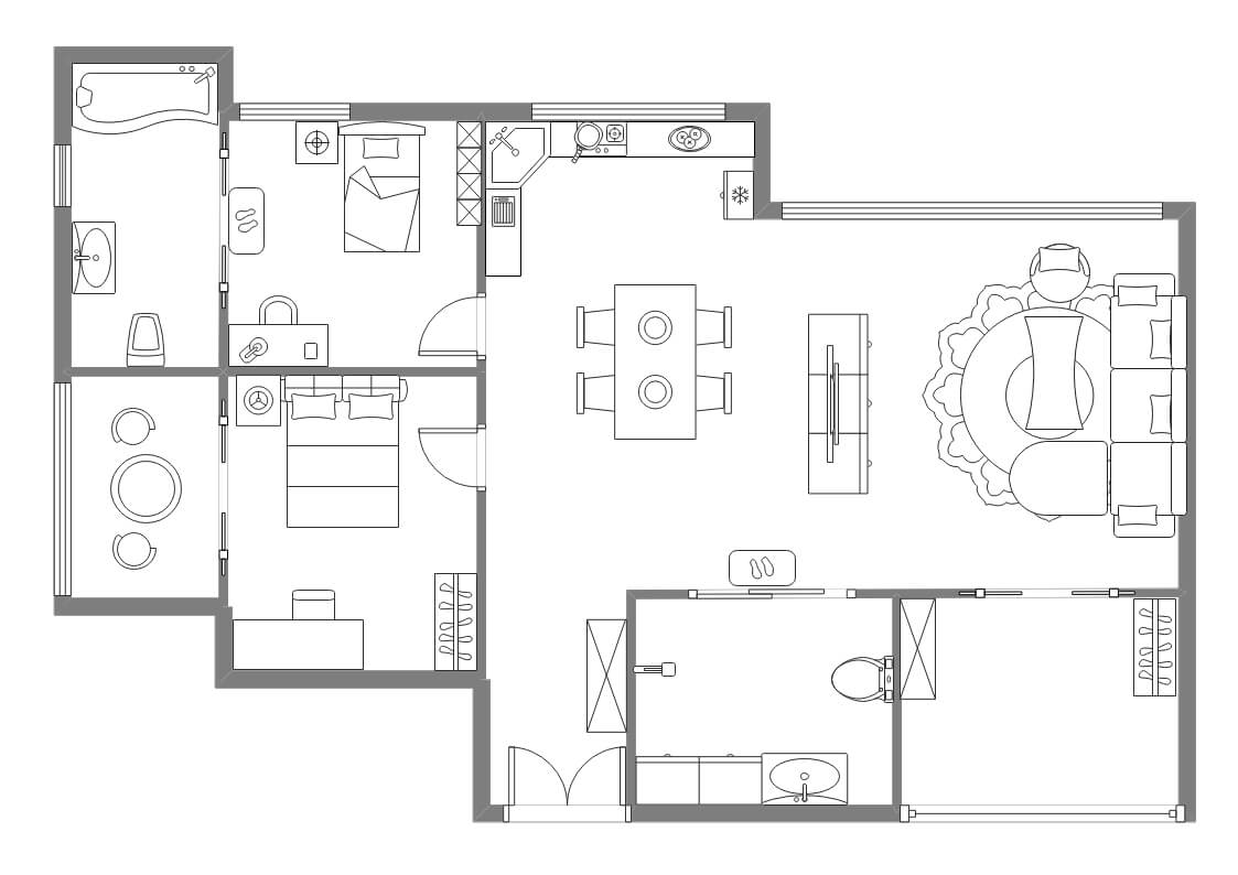 Appartmenthaus Plan