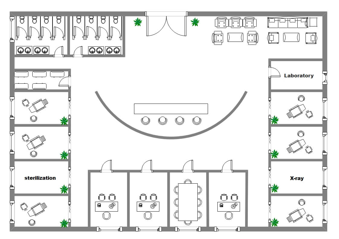 Dentist Shop Office Plan