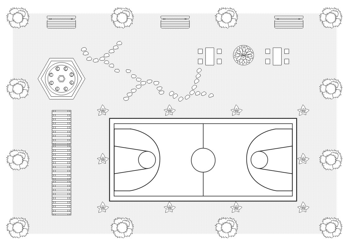 Plan d'aménagement du jardin